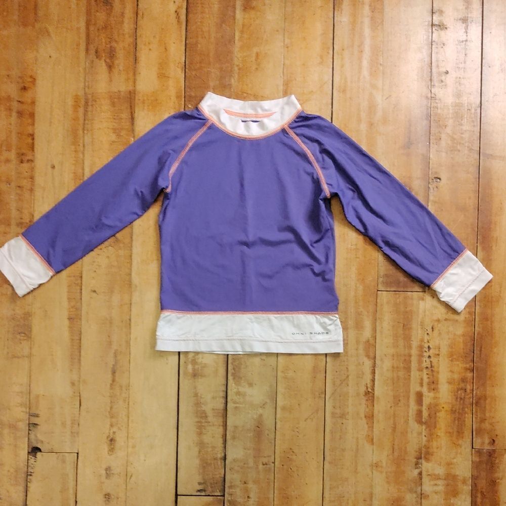 Columbia Purple Omni Shade Long Sleeve Shirt Sun Shirt Swim Summer Size 6